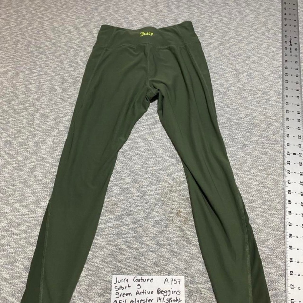 Juicy Couture Sport Green Active Leggings Size S. SKU-A757 - Picture 6 of 8